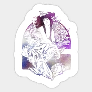 Crown Of Birds in Amethyst Sticker